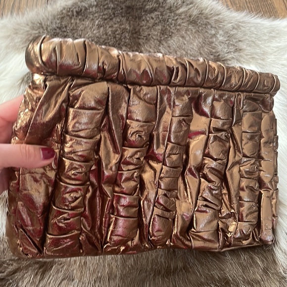 Vintage TIANA natural leather purse gold - Picture 2 of 6